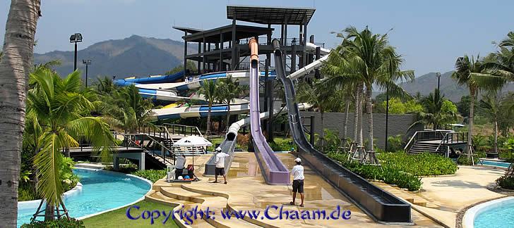 Wasserrutschen Black Mountain Waterpark, Thailand