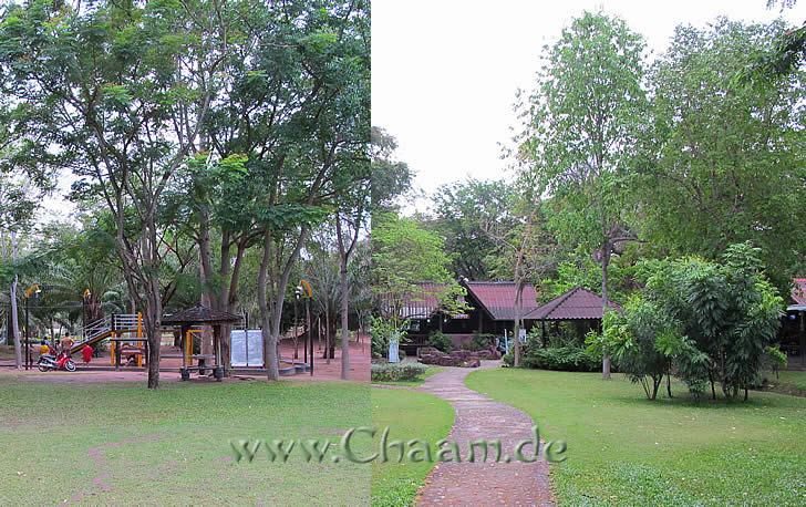 Restaurant und Soielplatz im Cha-Am Forest Park