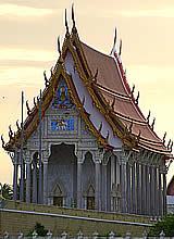 Tempel Wat Tanot Luang bei Sonnenuntergang