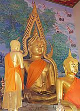 Goldene Buddha Figuren Tempel Wat Tanot Luang