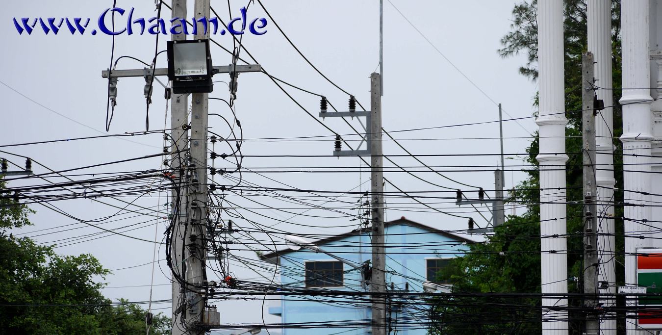 Stromnetz in Cha-Am Thailand