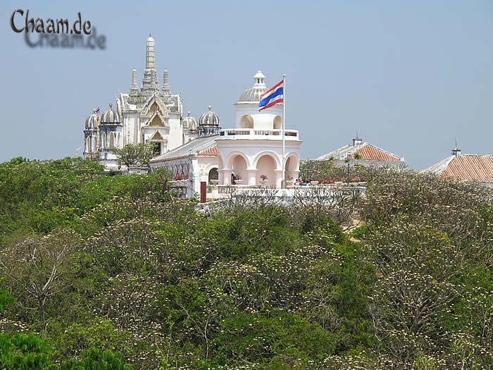 Aussichtsplattform im Tempel von Thailand, Petchaburi Phra Nakhon Khiri