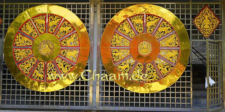 Chinesische Sternzeichen im buddhistischen Tempel Thailand